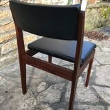 Chaise en bois et skaï