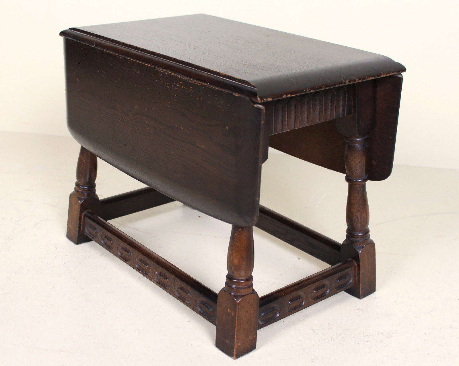 Antique vintage oak side table