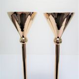 Pair of solid brass candle holders 80