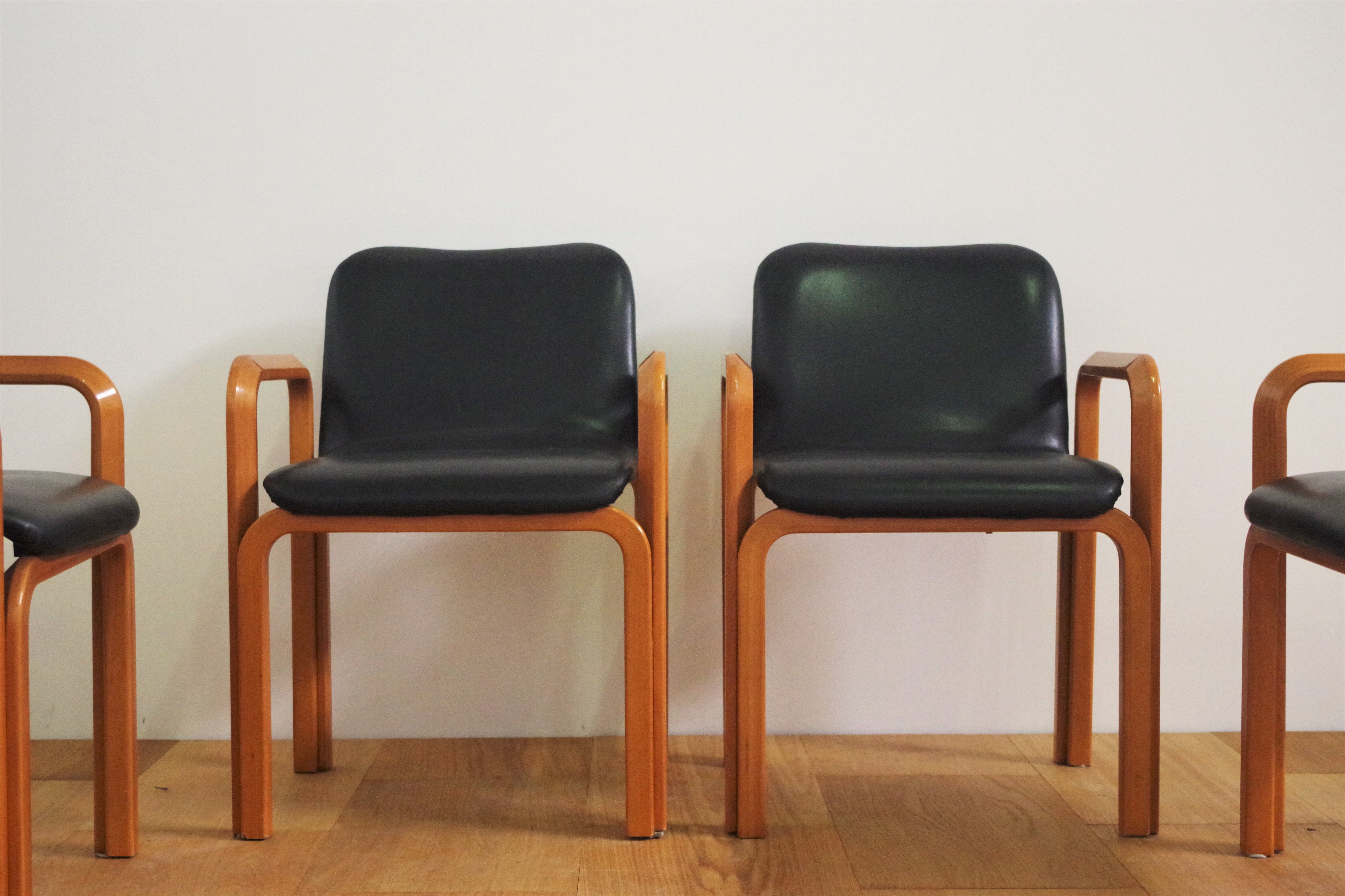 Chairs by pillini furniture, 1970s, set of 4