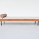 Dutch daybed in teak, metal and wool, mid-century, The Netherlands, 1960