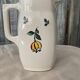 Vintage multicoloured ceramic water jug - Hungarian folk decoration, 1960s