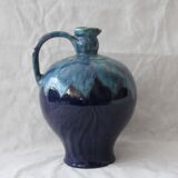 Pichet bleu vase en céramique cab céramique d'art de Bordeaux