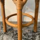Vintage stool in rattan and woven wicker
