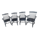 Set of 4 black Sven Erik Fryklund HagaFors armchairs