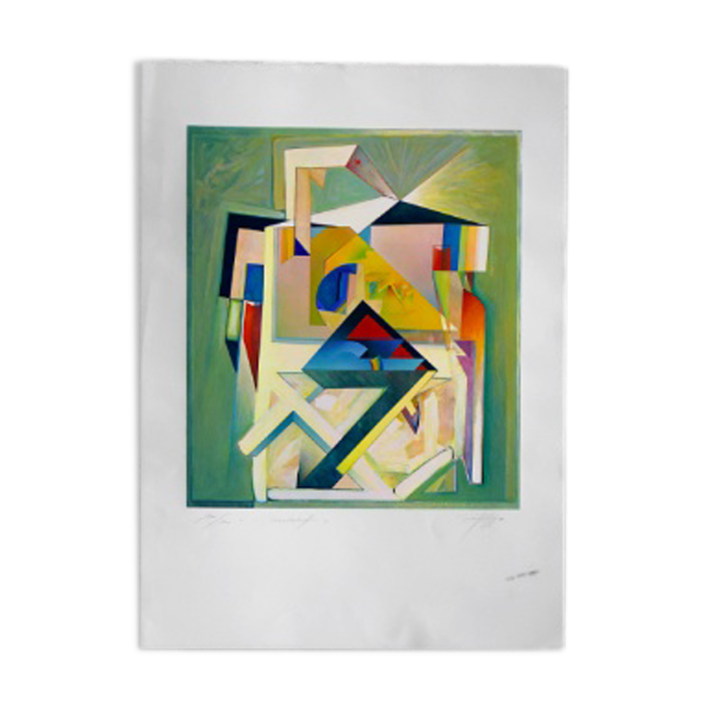 Mondschiff, Original Serigraph by Peter Foeller, 1990