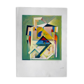 Sérigraphie Mondschiff, original de Peter Foeller, 1990