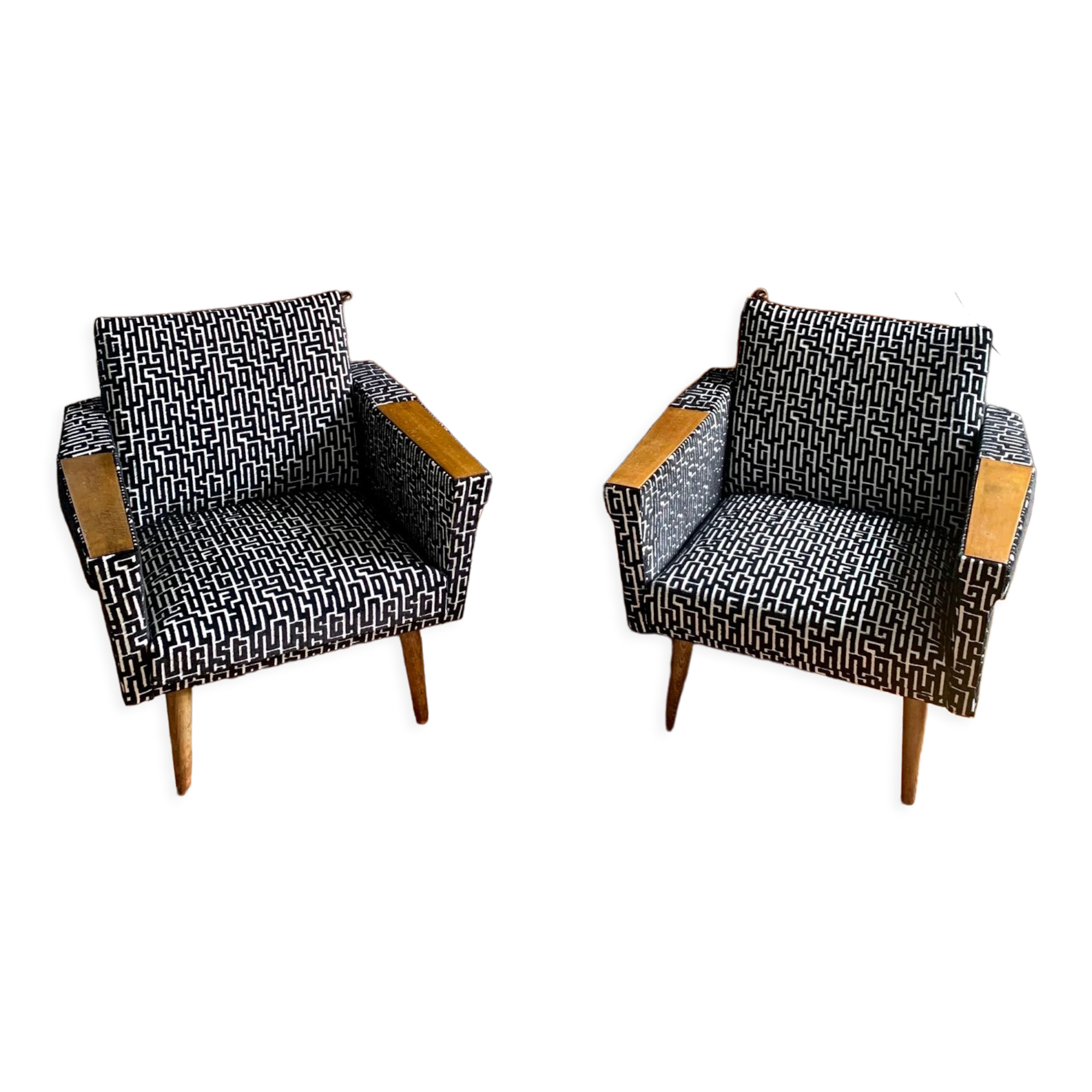 Paire de fauteuils 50's