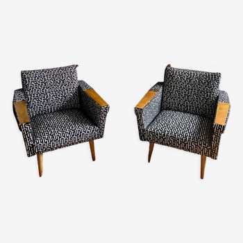 Pair of armchairs 50's