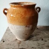 Old yellow glazed jam jar from the South West