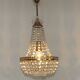 Preciosa Jablonec Czech Crystal & Brass Montgolfier Single Light Chandelier 4550