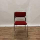 1970s chrome metal chairs, reupholstered