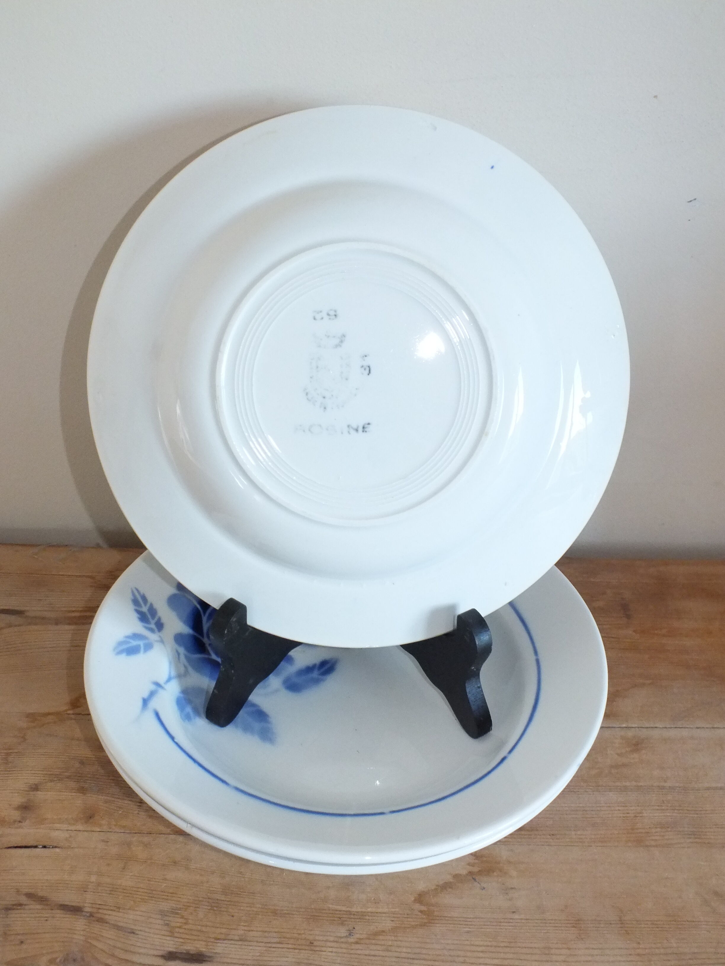 3 assiettes creuses Saint Amand modèle Rosine