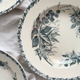 6 deep plates in Badonviller “Mûre” ironware