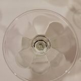 4 old crystal glasses