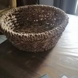 Woven round basket