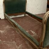 Bench daybed in lacquered and gilded wood 20th century