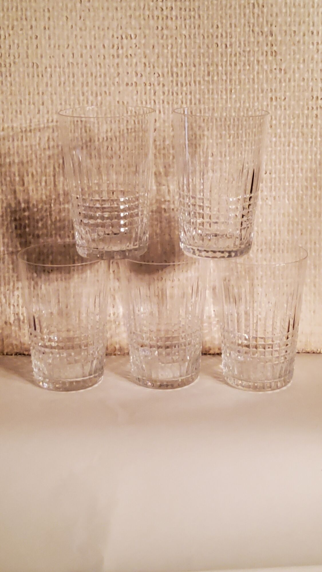 Set of 5 crystal glasses of Baccarat model Nancy