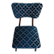 Chaise Butterfly Mid-Century en Velours Scarabeo Bleu et Bois Foncé, Europe, 1960