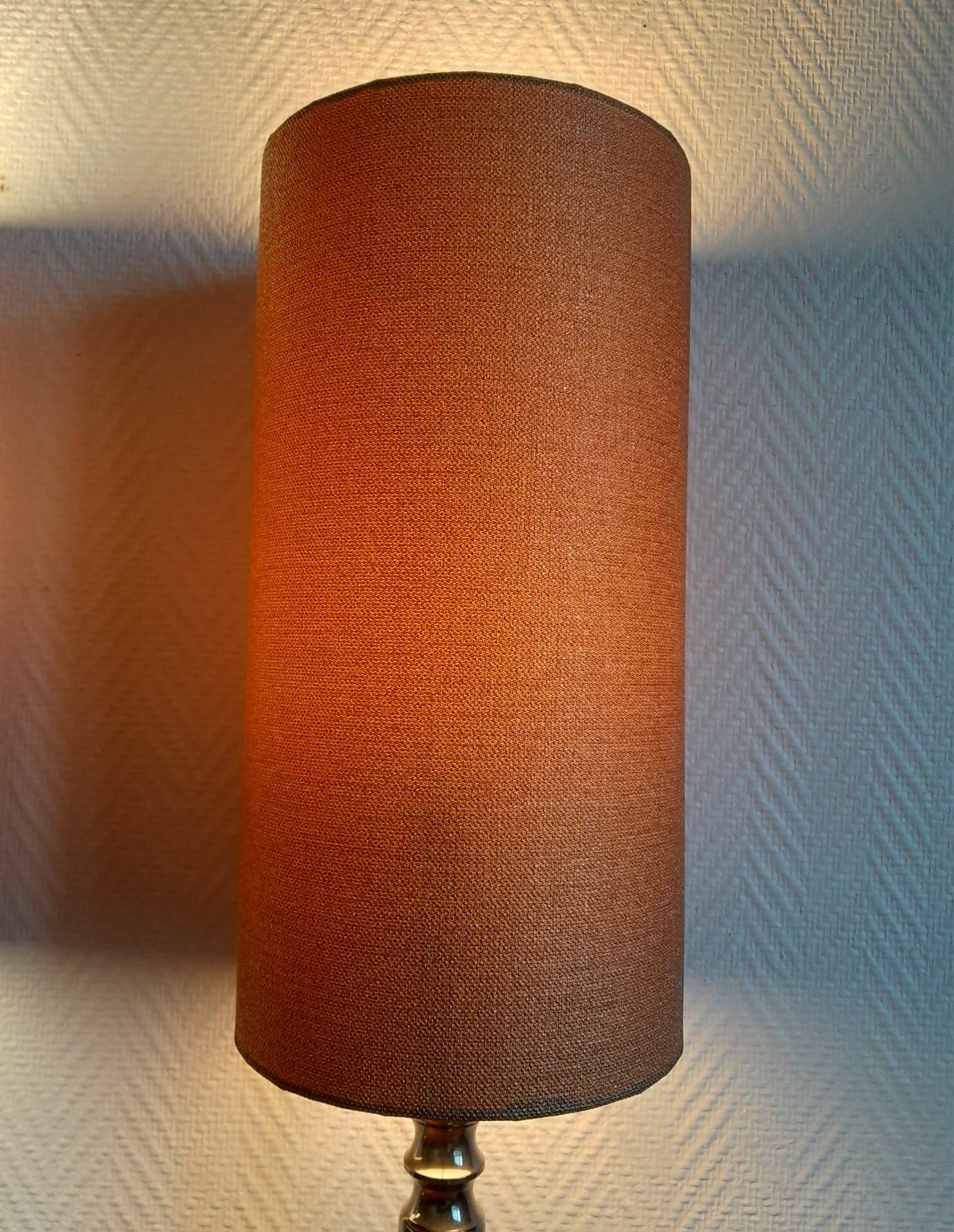 Pair of twisted metal silver-plated column lamps