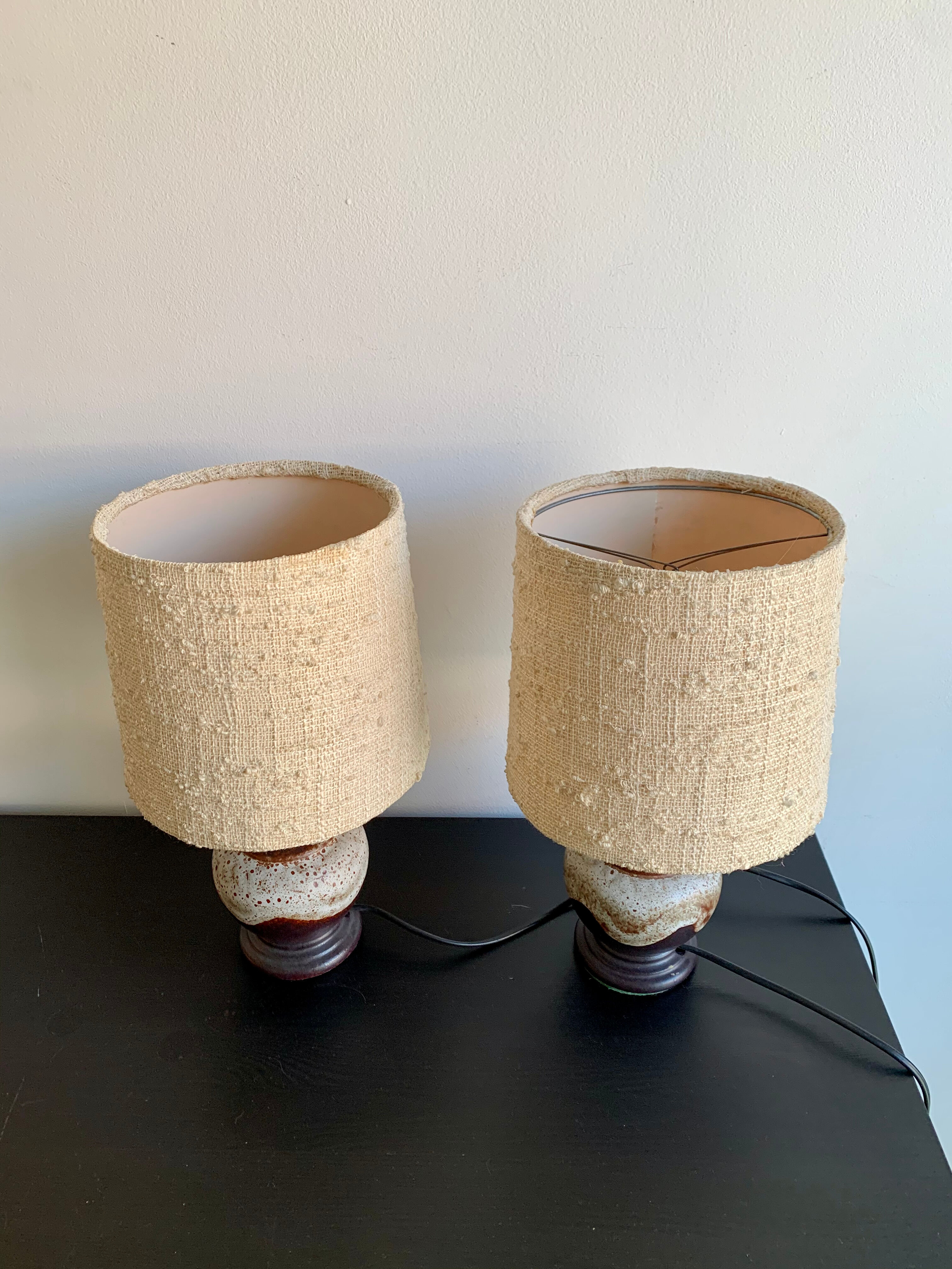 Pair of bedside lamps, 1970s