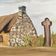 Breton house and calvary tableau
