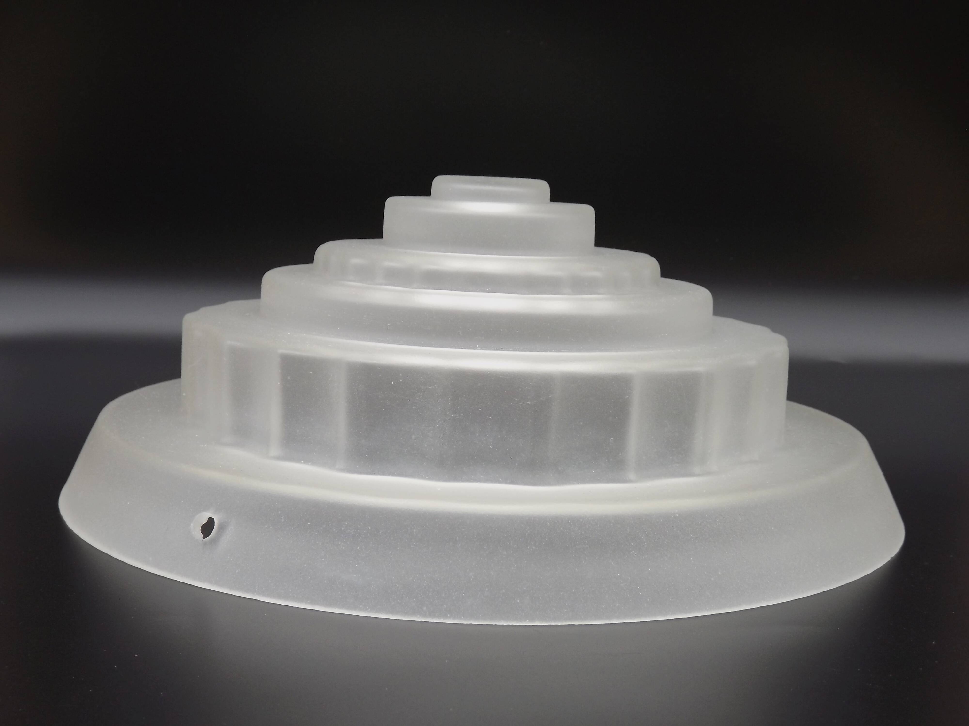 French Vintage Art Deco Skyscraper Style Opaque Glass Pendant Lamp Shade 52