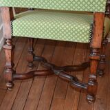 Pair of 17th century ecclesiastical armchairs, Italy, in walnut