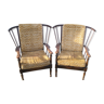 Paire de fauteuils "éventail"
