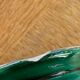 Ceramic vase enamelled green slurry style vallauris vintage 1950