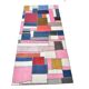 2x5 Pink & Blue Contemporary Kilim Runner Rug, 68x155Cm