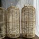 Large lantern-shaped rattan pendant lamp H50 D24
