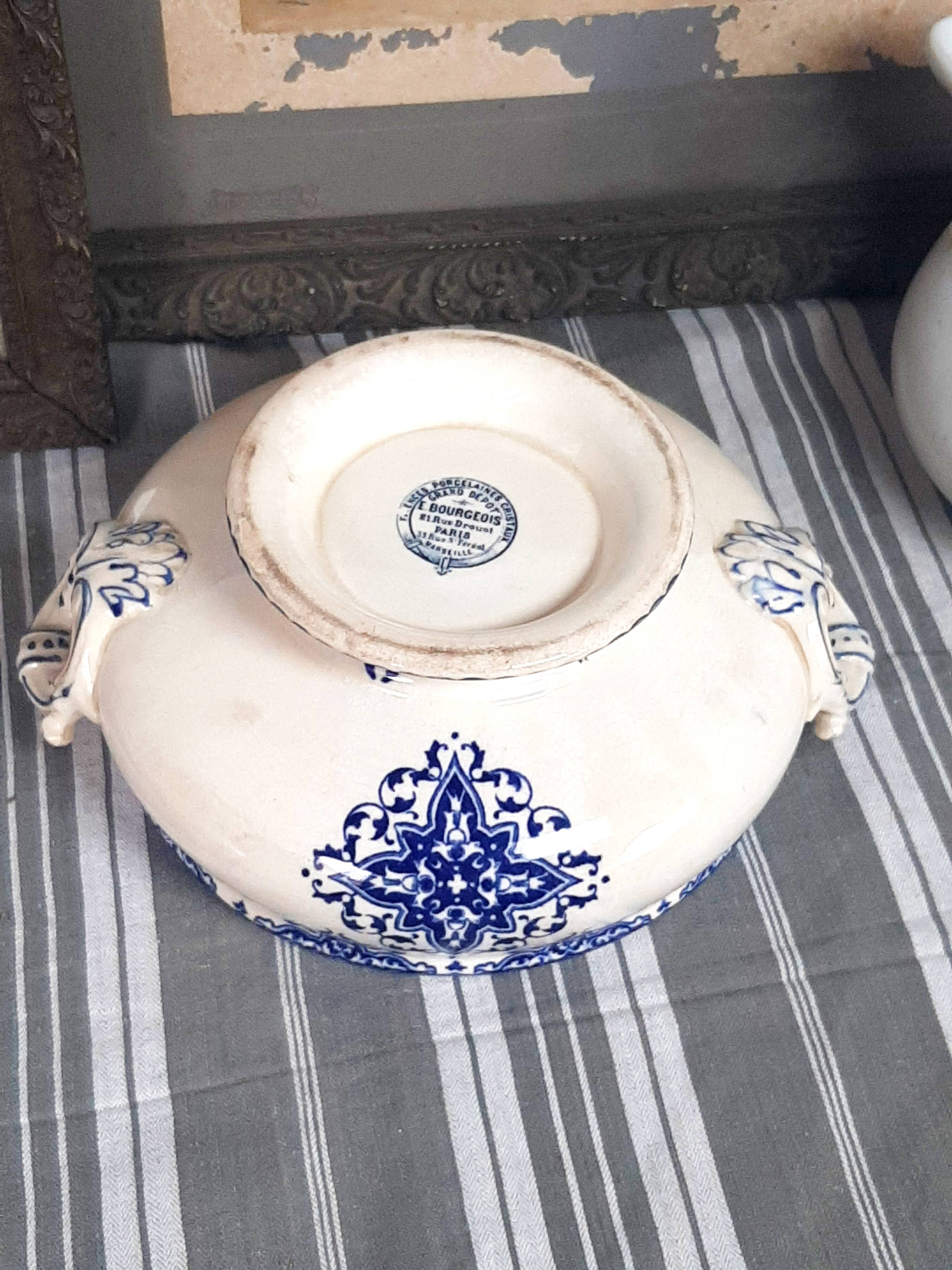 Ironstone soup tureen from the 19th century.