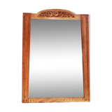 Beveled fireplace mirror