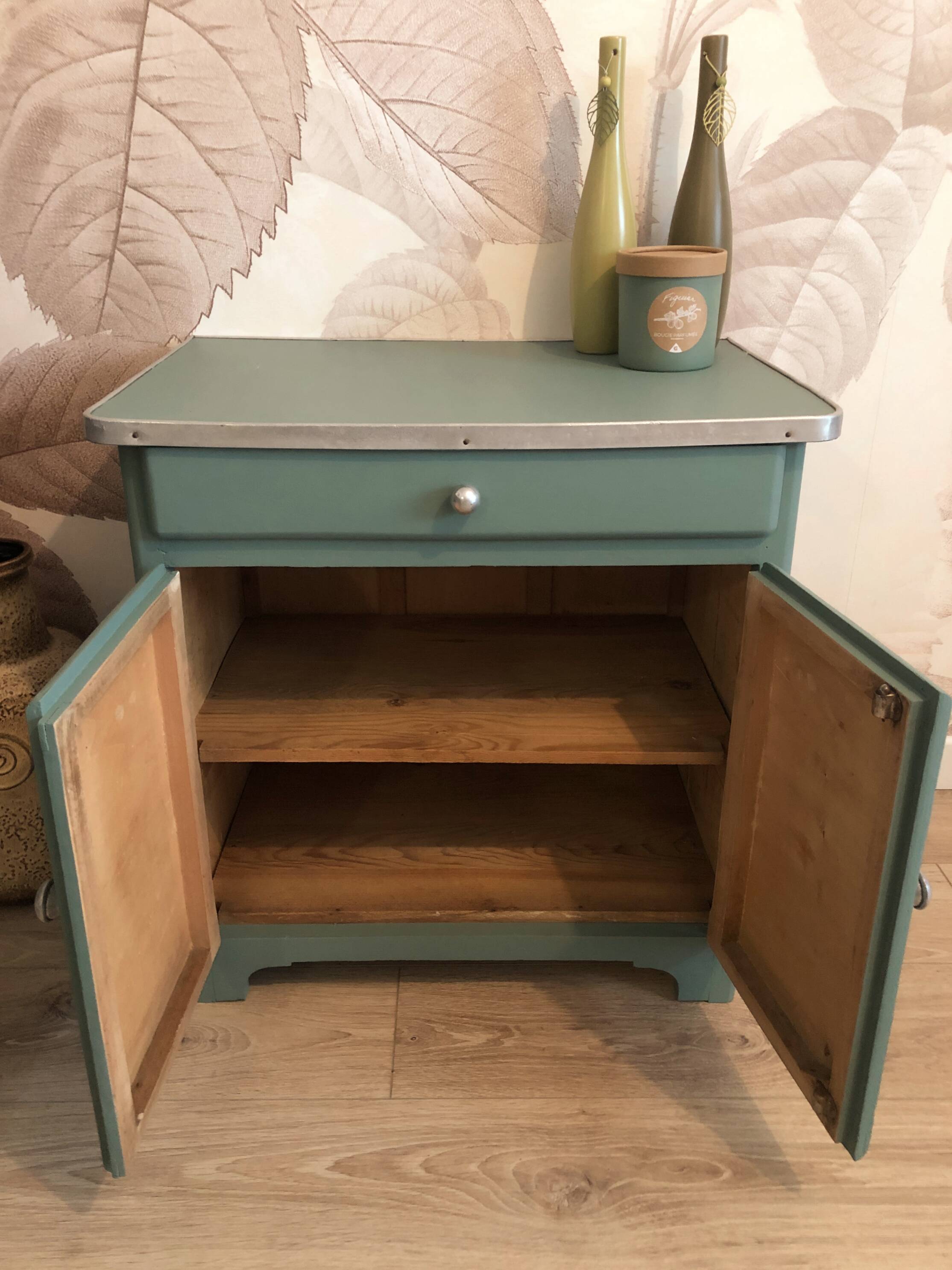 70s storage unit, Celadon Green