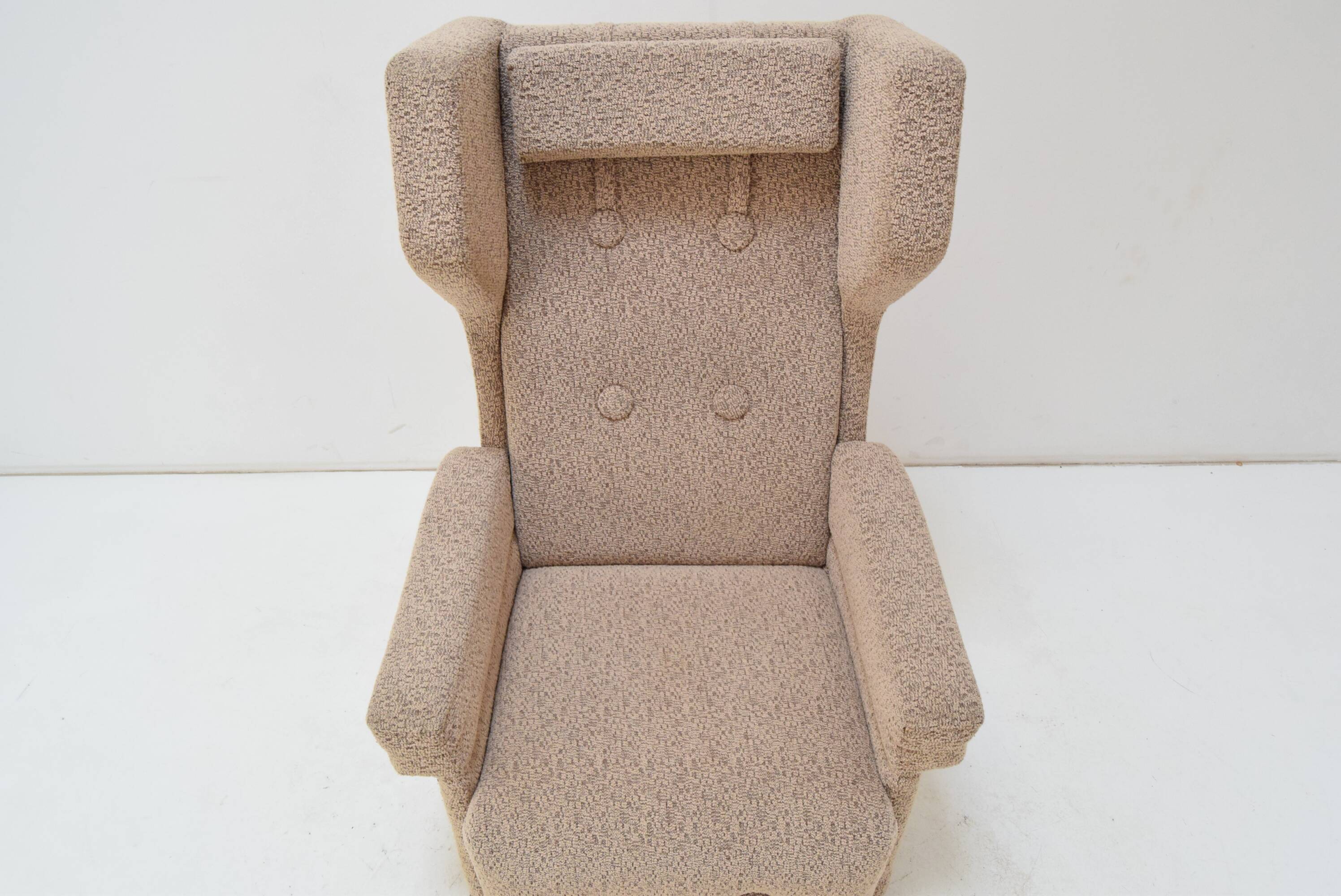 Comfortable armchair with wheels, Czechoslovakia, 1950's