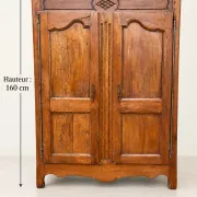 Antique two-door wardrobe, 18th century French country style.