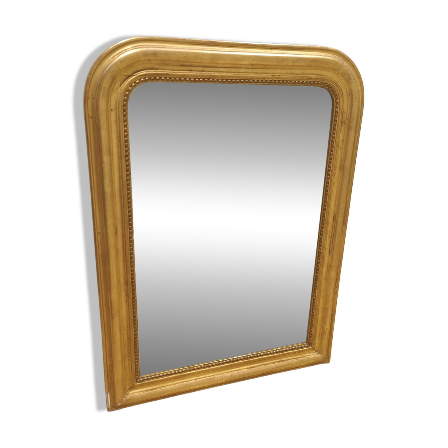 Louis Philippe gilded mirror with gold leaf - 19th century - 72 x 54 cm