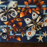 French tapestry canvas finished butterflies LURCAT style