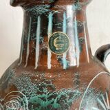 Handmade ceramic vase by Mongolfier, signed Yvon Roy, 1960