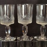 9 old crystal glasses cut Baccarat / Val St Lambert model Jeux d'Orgues