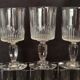9 old crystal glasses cut Baccarat / Val St Lambert model Jeux d'Orgues