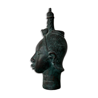 Tête d'Ife avec coiffe en bronze (Nigeria)