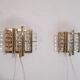 Crystal and brass sconces by Carl Fagerlund 1970