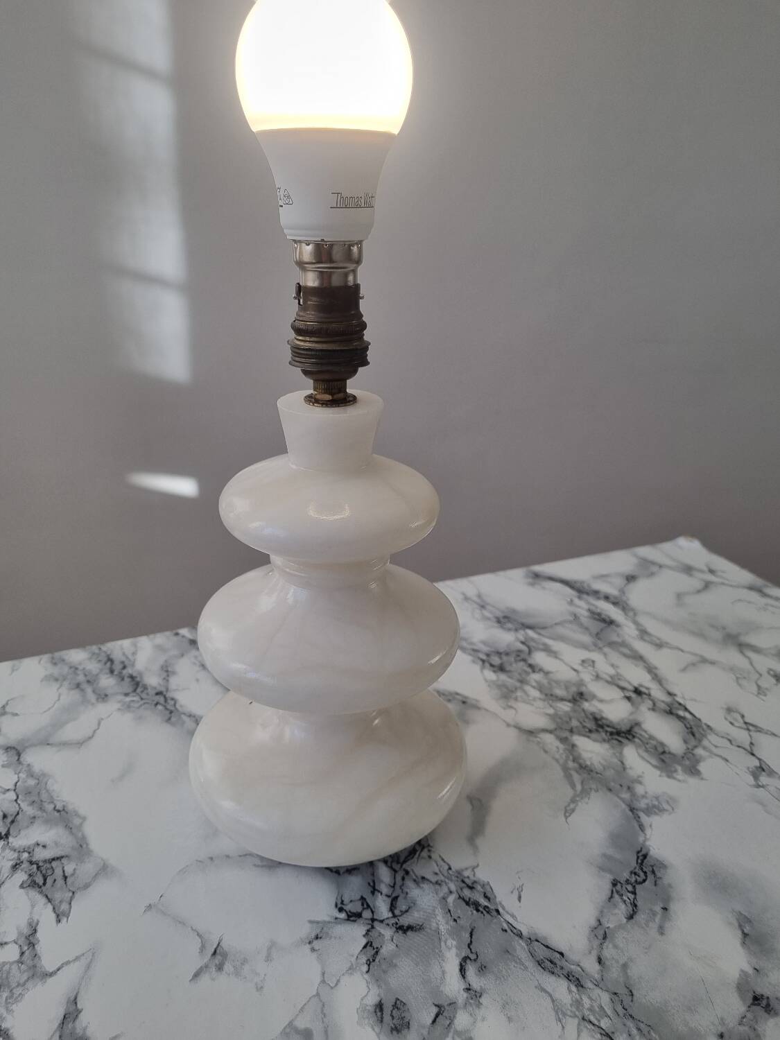 Vintage marble lamp base