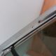 Console end table in chrome metal and smoked glass Space Age