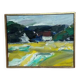 Original Swedish Oil on Canvas – “Houses” by T. Örn 1970 – Vintage & Framed