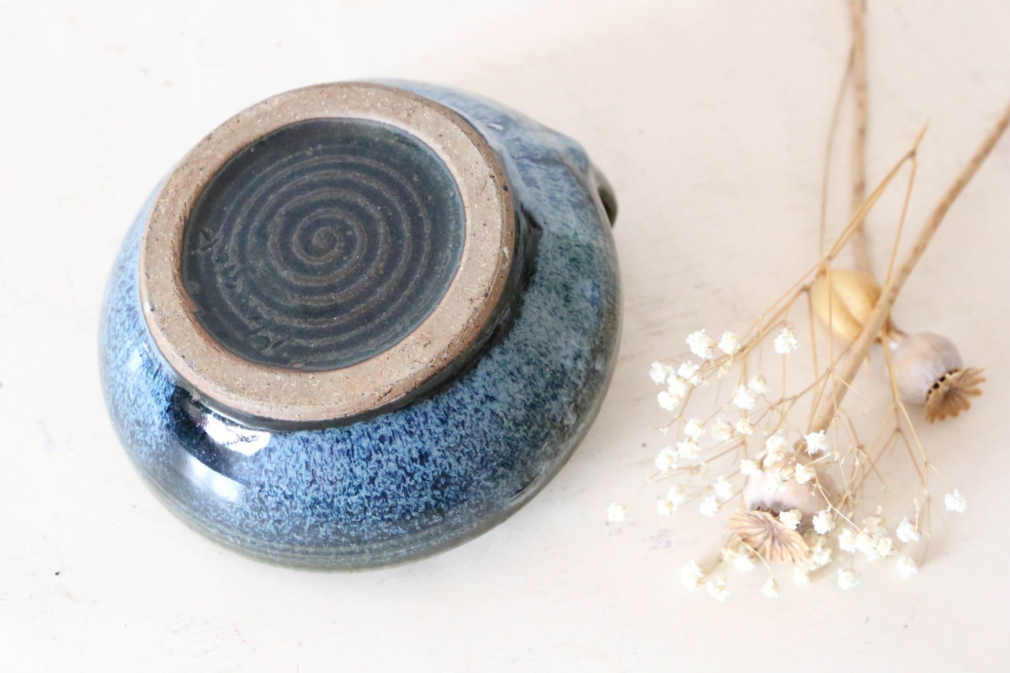 Bougeoir, poterie vintage, Manziat, vintage
