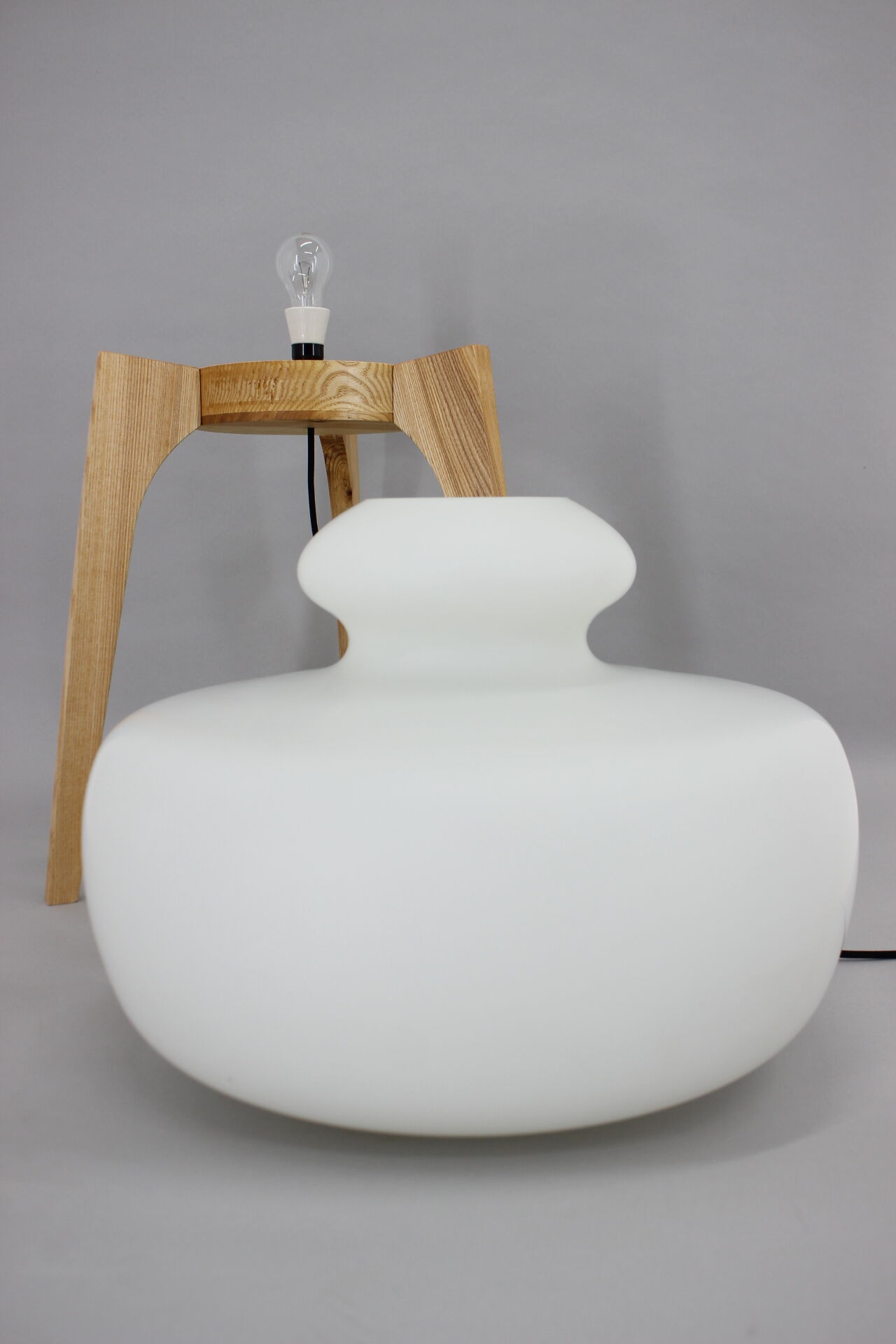 1970s Oak ULUV Floor Lamp, Czechoslovakia