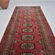 Tapis de couloir turc en laine rouge